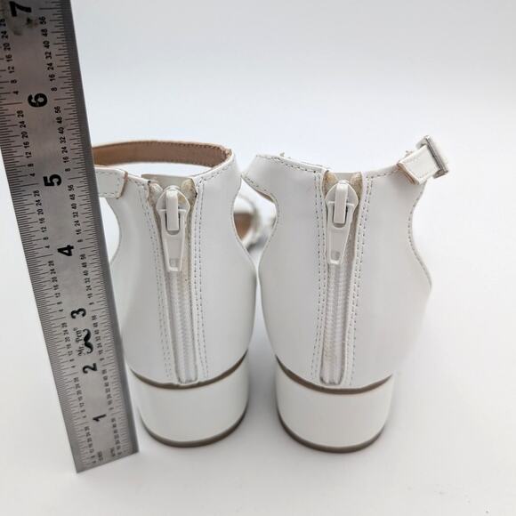 DV Dolce Vita Girls Braided Heeled Ankle Strap Sandals White Size US5 EU38 - Picture 5 of 10